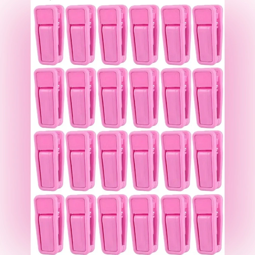 24 Pink Plastic Hanger Clips for Velvet Slim-Line Hangers